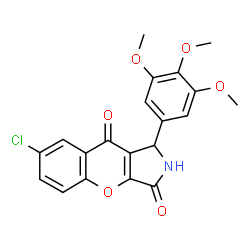 7-Chloro-1-(3,4,5-trimethoxyphenyl)-1,2-dihydrochromeno[2,3-c]pyrrole-3,9-dione结构式