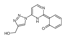 6-[6-[4-(hydroxymethyl)triazol-1-yl]-1H-pyrimidin-2-ylidene]cyclohexa-2,4-dien-1-one结构式