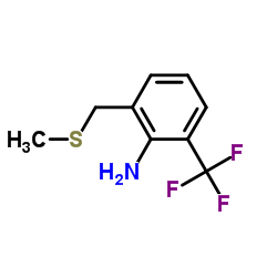 2-氨基-3-(甲基硫代甲基)三氟甲苯结构式