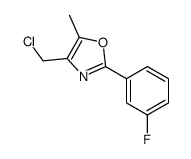 4-(chloromethyl)-2-(3-fluorophenyl)-5-methyl-1,3-oxazole(SALTDATA: FREE) Structure