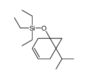 triethyl-[(1-propan-2-yl-6-bicyclo[4.1.0]hept-3-enyl)oxy]silane Structure