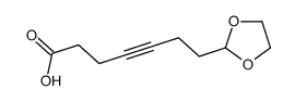 7-(1,3-dioxolan-2-yl)hept-4-ynoic acid Structure