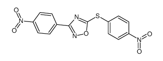 3-(4-nitrophenyl)-5-(4-nitrophenyl)sulfanyl-1,2,4-oxadiazole结构式