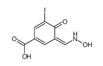 3-[(hydroxyamino)methylidene]-5-iodo-4-oxocyclohexa-1,5-diene-1-carboxylic acid结构式