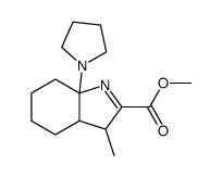 3-Methyl-7a-pyrrolidin-1-yl-3a,4,5,6,7,7a-hexahydro-3H-indole-2-carboxylic acid methyl ester结构式