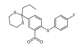 2-[4-(4-fluorophenyl)sulfanyl-3-nitrophenyl]-2-propyl-1,3-dithiane结构式
