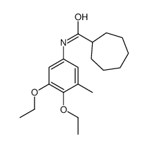 N-(3,4-diethoxy-5-methylphenyl)cycloheptanecarboxamide结构式