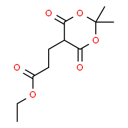 Ethyl 3-(2,2-dimethyl-4,6-dioxo-1,3-dioxan-5-yl)propanoate结构式