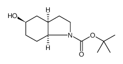 1H-Indole-1-carboxylic acid, octahydro-5-hydroxy-, 1,1-dimethylethyl ester, (3aR,5R,7aS)-rel Structure