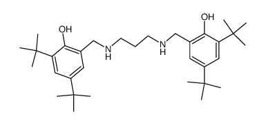 N,N'-bis(3,5-di-tert-butyl-2-hydroxyphenylmethyl)-1,3-propane-diamine结构式