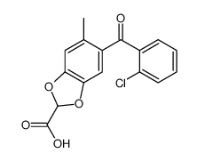 5-(2-chlorobenzoyl)-6-methyl-1,3-benzodioxole-2-carboxylic acid结构式