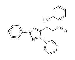 2-(1,3-diphenylpyrazol-4-yl)-2,3-dihydro-1H-quinolin-4-one结构式