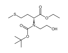 2-[tert-butoxycarbonyl-(2-hydroxy-ethyl)-amino]-4-methylsulfanyl-butyric acid ethyl ester结构式