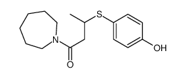 1-(azepan-1-yl)-3-(4-hydroxyphenyl)sulfanylbutan-1-one结构式