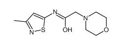 N-(3-methyl-1,2-thiazol-5-yl)-2-morpholin-4-ylacetamide结构式