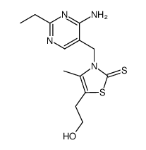 3-(2-ethyl-4-amino-pyrimidin-5-ylmethyl)-5-(2-hydroxy-ethyl)-4-methyl-3H-thiazole-2-thione结构式