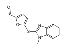 5-(1-methylbenzimidazol-2-yl)sulfanylfuran-2-carbaldehyde结构式