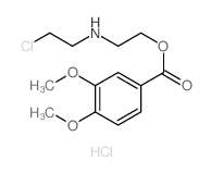 Benzoicacid, 3,4-dimethoxy-, 2-[(2-chloroethyl)amino]ethyl ester, hydrochloride (1:1) structure