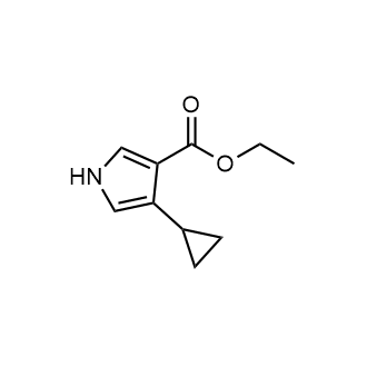 4-环丙基-1h-吡咯-3-羧酸乙酯结构式