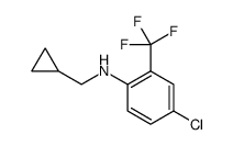 Benzenamine, 4-chloro-N-(cyclopropylmethyl)-2-(trifluoromethyl)结构式