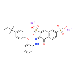 disodium 4-hydroxy-3-[[2-[4-(tert-pentyl)phenoxy]phenyl]azo]naphthalene-2,7-disulphonate Structure