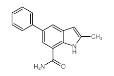 2-Methyl-5-phenyl-1H-indole-7-carboxamide Structure