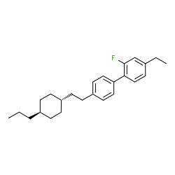 2-Fluoro-4-ethyl-4'-[2-(trans-4-n-propylcyclohexyl)ethyl]-1,1'-biphenyl structure