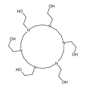2-[4,7,10,13,16-pentakis(2-hydroxyethyl)-1,4,7,10,13,16-hexazacyclooctadec-1-yl]ethanol结构式