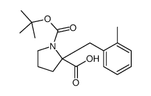 (R)-1-(TERT-BUTOXYCARBONYL)-2-(2-METHYLBENZYL)PYRROLIDINE-2-CARBOXYLIC ACID Structure