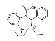 2-methoxycarbonyl-4-phenyl-2-propyl-3,4-dihydro-1H-1,5-benzodiazepine-5-carboxylic acid Structure