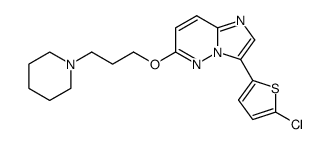 3-(5-chloro-thiophen-2-yl)-6-(3-piperidin-1-yl-propoxy)-imidazo[1,2-b]pyridazine结构式