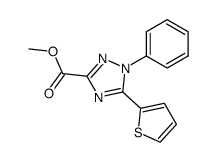 1-Phenyl-5-thiophen-2-yl-1H-[1,2,4]triazole-3-carboxylic acid methyl ester Structure