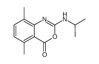 5,8-dimethyl-2-isopropylamino-4H-3,1-benzoxazin-4-one结构式