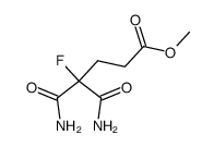 1-Fluor-1,1-bis-carbamoyl-3-methoxycarbonyl-propan结构式