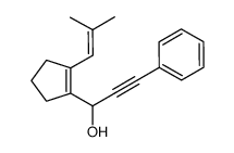 1-[2-(2-methyl-propenyl)-cyclopent-1-enyl]-3-phenyl-prop-2-yn-1-ol结构式