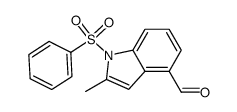 2-methyl-1-(phenylsulfonyl)-1H-indole-4-carbaldehyde Structure