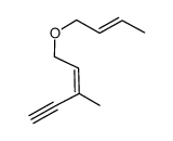 (Z)-5-[(but-2-enyl)oxy]-3-methyl-pent-3-en-1-yne结构式