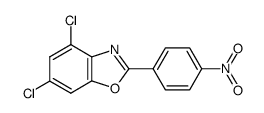 4,6-Dichloro-2-(4-nitro-phenyl)-benzooxazole结构式
