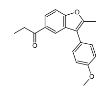 1-[3-(4-methoxy-phenyl)-2-methyl-benzofuran-5-yl]-propan-1-one结构式