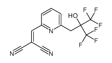 2-[[6-[3,3,3-trifluoro-2-hydroxy-2-(trifluoromethyl)propyl]pyridin-2-yl]methylidene]propanedinitrile Structure