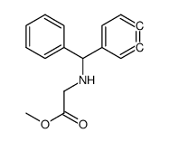 methyl 2-[[cyclohexa-1,3,4,5-tetraen-1-yl(phenyl)methyl]amino]acetate结构式