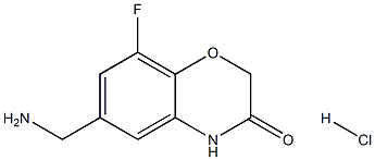6-(aminomethyl)-8-fluoro-2H-benzo[b][1,4]oxazin-3(4H)-one hydrochloride结构式