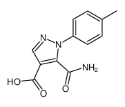 5-carbamoyl-1-(4-methylphenyl)pyrazole-4-carboxylic acid Structure