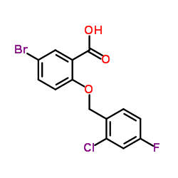 5-Bromo-2-[(2-chloro-4-fluorobenzyl)oxy]benzoic acid Structure
