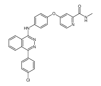 4-(4-(4-(4-chlorophenyl)phthalazin-1-ylamino)phenoxy)-N-methylpicolinamide Structure