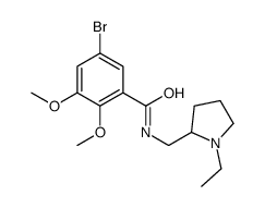 5-bromo-N-[(1-ethylpyrrolidin-2-yl)methyl]-2,3-dimethoxybenzamide结构式