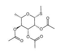 .beta.-L-Mannopyranoside, methyl 6-deoxy-1-thio-, triacetate structure