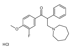 3-(azepan-1-yl)-1-(3-fluoro-4-methoxyphenyl)-2-phenylpropan-1-one,hydrochloride结构式