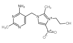 1-((4-amino-2-methyl-5-pyrimidinyl)methyl)-3-(2-hydroxyethyl)-2-methyl-4-nitroimidazolium Structure