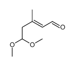 5,5-dimethoxy-3-methylpent-2-enal Structure